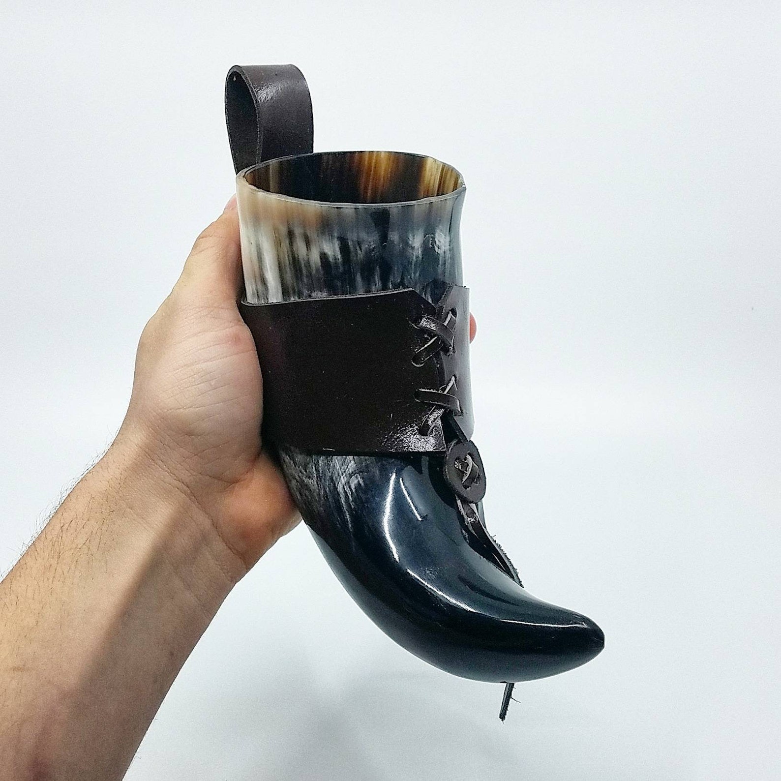 Drinking Horn Belt Holster Standard 16oz Drinking Horn Etsy