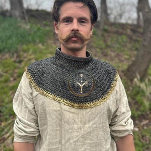 中世の鎖帷子の喉当て：軟鋼製の首当て - Etsy 日本