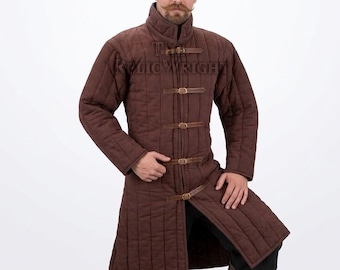 Gambesón medieval acolchado /gambesón vikingo de manga larga/ tela de algodón Regalo para él / regalo para marido / ropa acolchada / gambesón para LARP / regalo para esposa