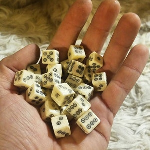 Handmade Bone Die, Viking Dice, Medieval Dice, Carved Dice, Betting Dice image 2