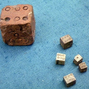 Handmade Bone Die, Viking Dice, Medieval Dice, Carved Dice, Betting Dice image 7