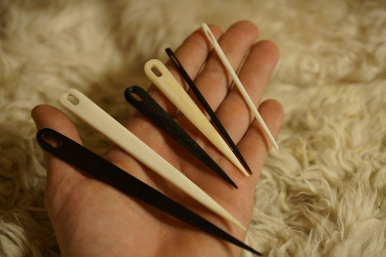 Nalbinding Needle Set, Nalbinding Needle, Nålbinding Needle, Naalbinding Needle, Horn Needle, Bone Needle image 1