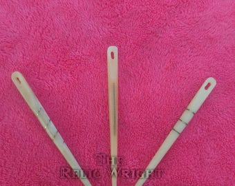 Handmade Bone Nalbinding Needle Set: Yarn Stitching