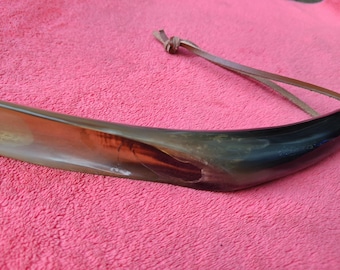 Handmade Bovine Horn Shoehorn: Long Handle, Ethically Sourced
