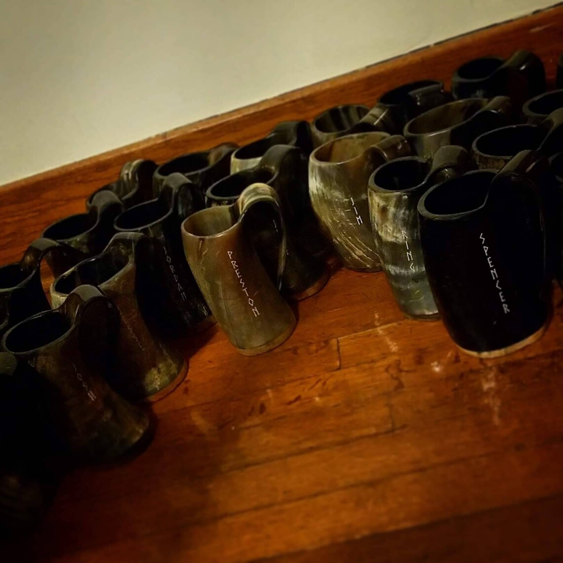 Viking Drinking Horn Mug Scratch & Dent S - Authentic Cattle Horn Drinking Cups (Clearance, Not Perfect Condition) Viking Horn Mug - Foto 8