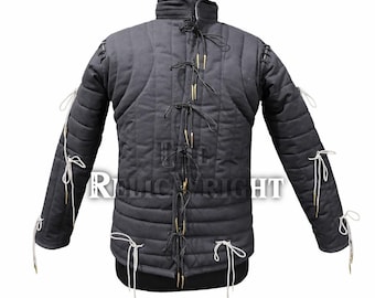 Medieval Padded Gambeson: Thick Quilted Viking Arming Doublet, Cotton Armour Costume
