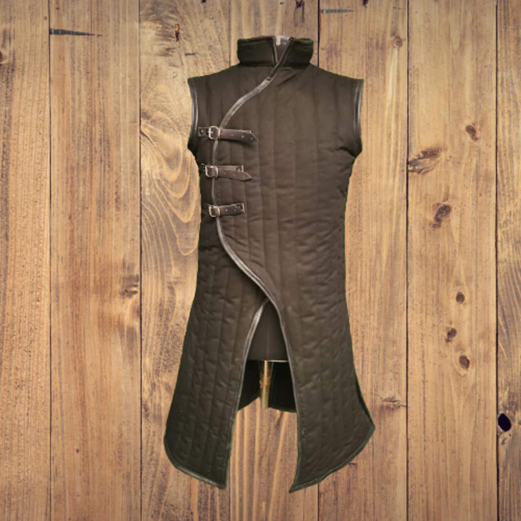 Sleeveless Medieval Padded Gambeson: LARP SCA Viking Armor Costume