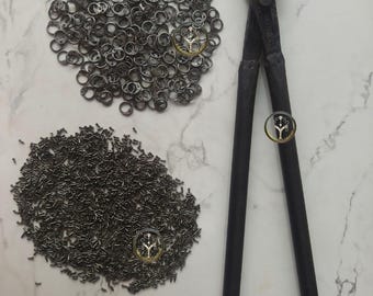 Mild Steel Open Jump Rings: 18 Gauge Chainmail Repair Kit