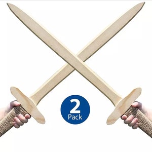 Wooden Toy Swords, Handmade, Lightweight Wood Toy Sword Outdoor Play,
