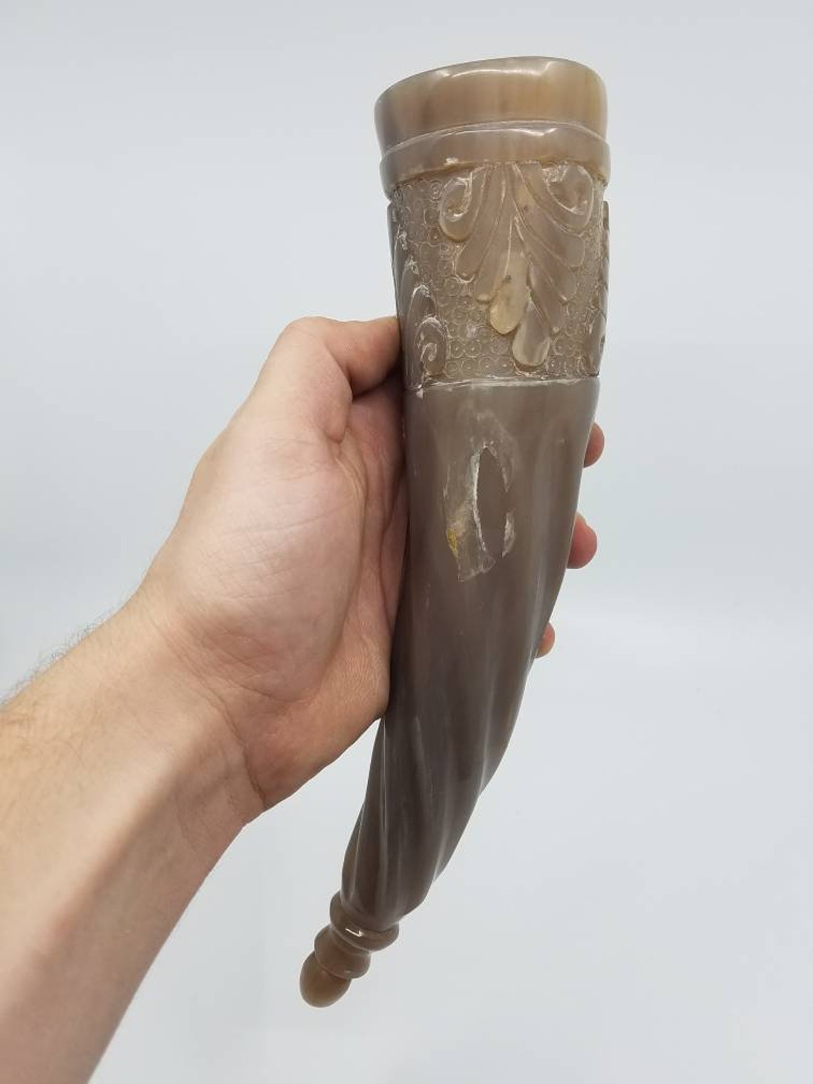 Viking Drinking Horn Mead Horn Carved Horn Gifts For Men Etsy