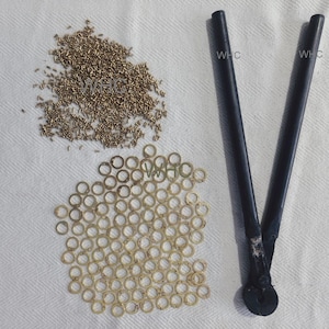 Brass Jump Rings/ Flat riveted loose rings / medieval chainmaile repair kit / repair kit for all chainmail projects/Brass jump rings