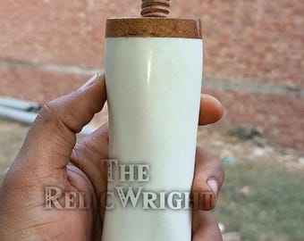 Handmade Bone Needle Holder: Medieval Viking Accessory