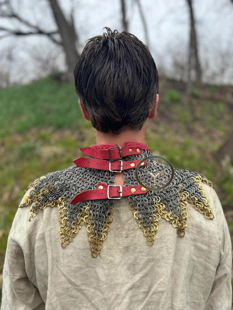 Stainless Steel Chainmail Gorget: Neck Armor, Medieval Costume - Etsy