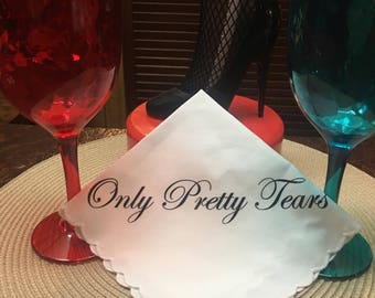 Only pretty tears wedding hankerchiefs