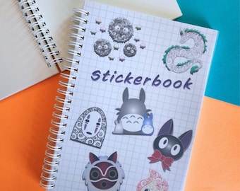Książka naklejek wielokrotnego użytku Studio Ghibli Anime: Totoro, Spirited Away, Ruchomy zamek Hauru
