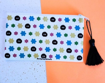 Soot Sprite Zipper Pouch: Anime Coin Purse, Pencil Case