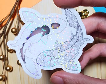Koi Fish Yin Yang Sticker
