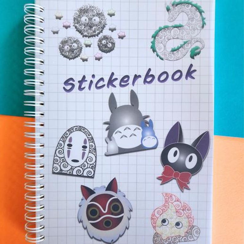 Studio Ghibli Reusable Sticker Book Anime Gift Totoro Spirited Away Soot Sprites Howls Moving Castle