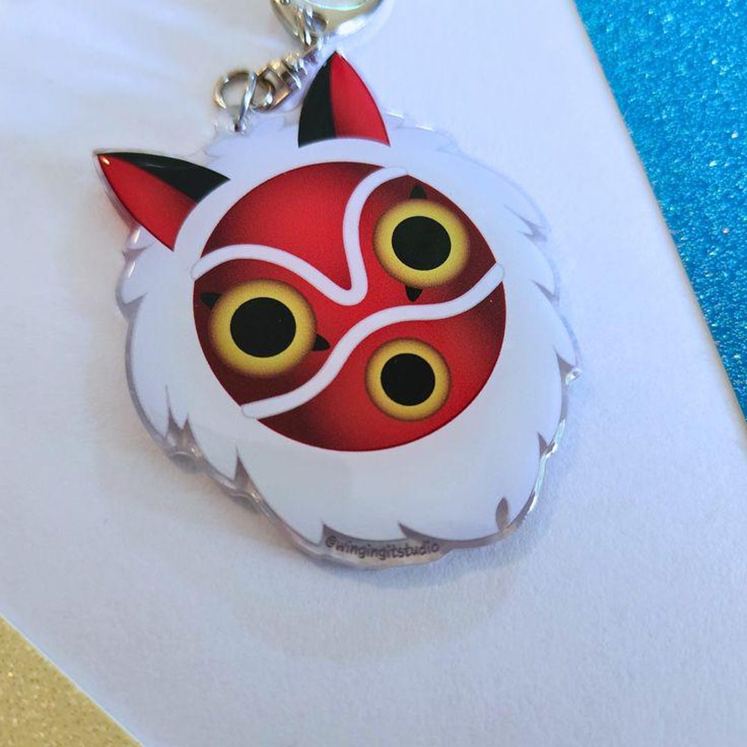もののけ姫キーホルダー：サンマスク、スタジオジブリチャーム - Etsy 日本