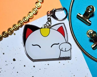 Portachiavi gatto fortunato: ciondolo Maneki Neko
