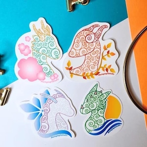 Dragon Stickers | Fantasy Stickers | Seasonal Dragons | Dragon | Nerdy Gift Idea | Sticker Collection