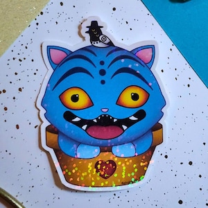 Derpy and Sussie | Kpop Demon Hunters Sticker | Kpop Tiger and Magpie | Blue Tiger Sticker | Kpop Tiger Sticker