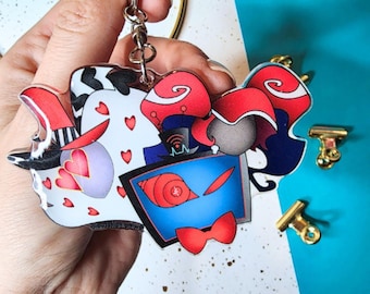 Hazbin Hotel Keychain: the Vees - Vox, Valentino, Velvette - Etsy