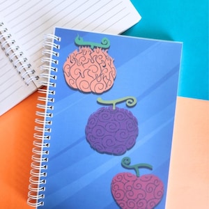 Notitieboek duivelsfruit | Anime notitieboek | Eendelig | Notitieboek spiraal | Cadeau-idee voor nerds