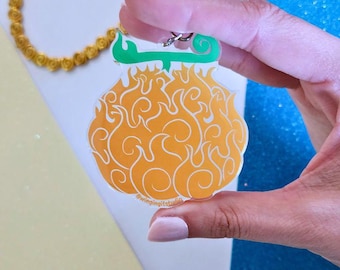 Mera Mera Devil Fruit Keychain: One Piece Anime Charm