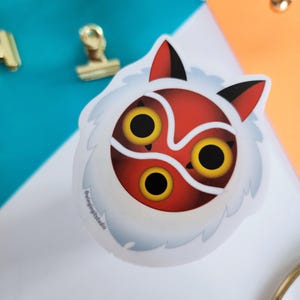 Princess Mononoke Sticker: San&#39;s Mask, Studio Ghibli