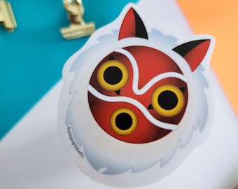 Princess Mononoke Sticker: San's Mask, Studio Ghibli