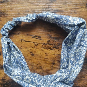 Hand-made headband with Wildflower seeds/sustainable turban /  hair accessories / British blue disty hair band / ethical  turban / Wildlife