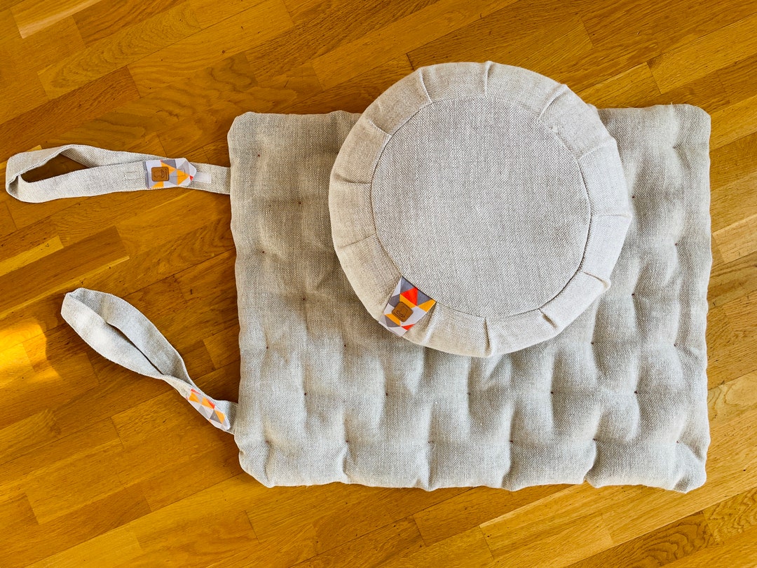 MAT for Meditation Linen 100 HANDMADE Top Quality Organic Buckweat