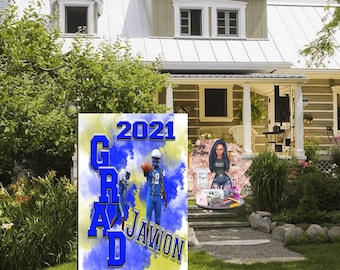 2025 Graduate Yard Flags, Photo Class Of 2025 Senior Personalized Graduation Garden Flag | Grad Shop