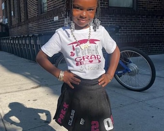 Kids Graduation Skirt Set, Graduation Gift, Pleated Skirt, Grad Outfit, 2025 Grad | Custom Apparel