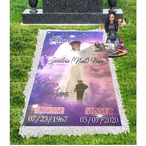 Personalized Memorial Grave Cover, Funeral, Memorial Grave Marker, Memorial Keepsakes, Keepsakes | READ DESCRIPTION