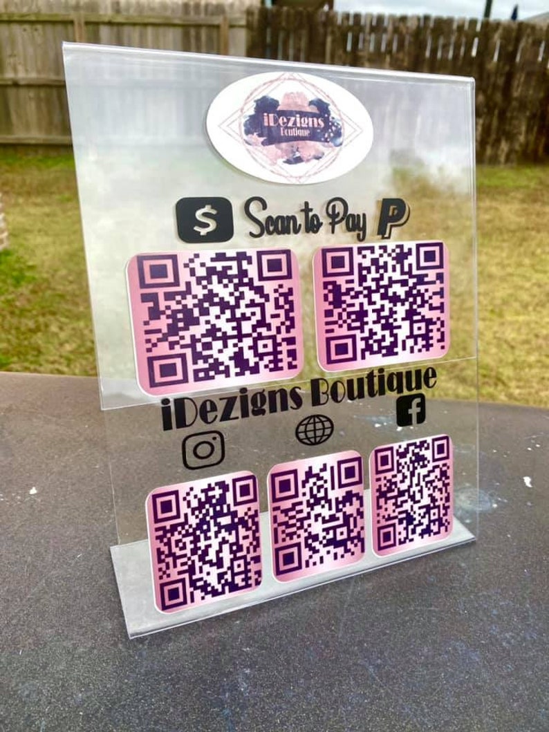 qr code sign scanner plaque