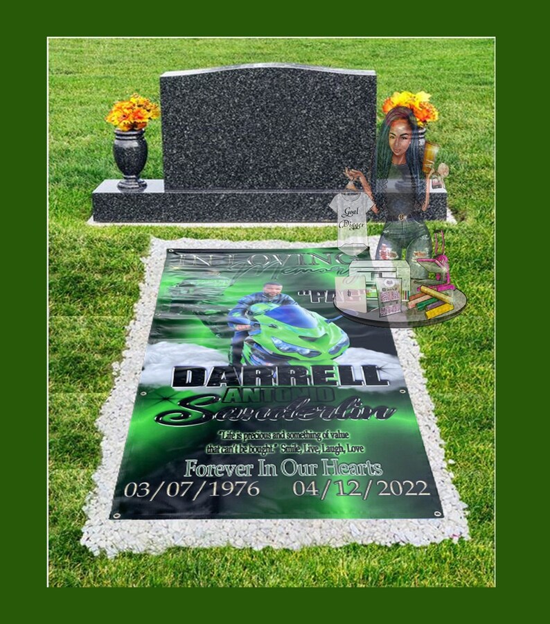 Custom Memorial Grave Cover Blankets Funeral Memorial Grave Etsy