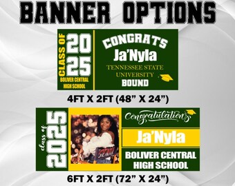 Personalized Graduation Banner 2025 - Graduation Banner Class of 2025 for High School, College or University