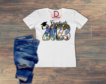 Graduate 2024 Photo T-Shirt, Graduation T-Shirts, Graduation Sport Shirts  | 2023 Graduates