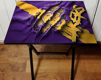 Custom TV Tray - Basketball Themed Foldable Tray Table, Dinner Tray Table