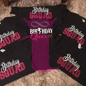 Birthday Squad Shirt, Birthday Queen, Friend Squad, Birthday Party, Women's Birthday Shirt, Crew Birthday Shirt, Birthday Queen Shirt image 1