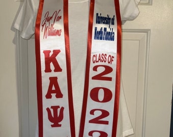 Trimmed Graduation Stole | Graduation Stole | Custom Graduation Stole | Custom Stole | Class of 2025 Stole