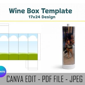 Plantilla de caja de vino con foto de Canva (con videotutorial)