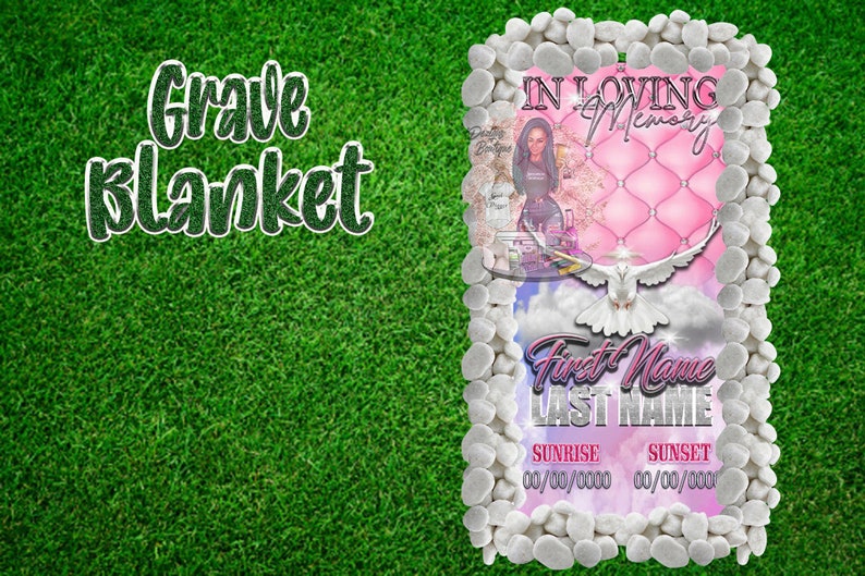 Memorial Grave Blanket Pink Template Design and Mockup Etsy Memorial Grave Blanket Pink Template Design and Mockup Etsy