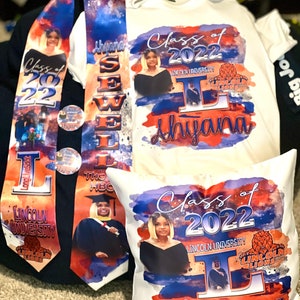 Graduation Stole, 3D Stole, Graduation Keepsake, Graduation Gift, Picture Stole, Senior Stoles, Class of 23