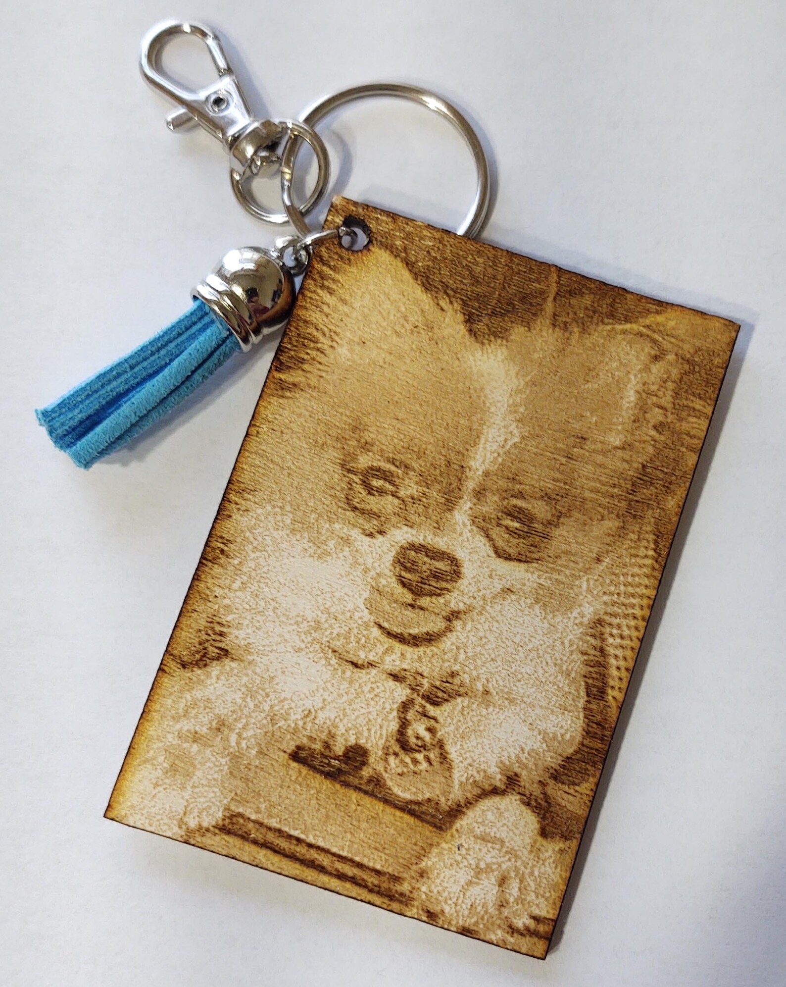 Wood Laser Engraved Photo Keychain Birthday / Holiday Gifts Etsy