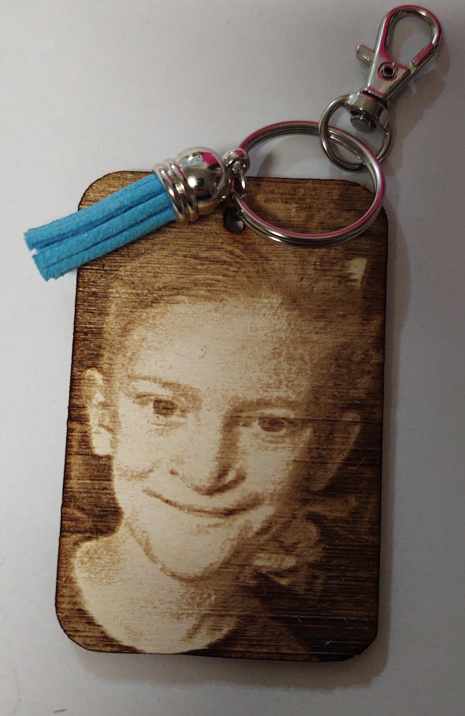 Wood Laser Engraved Photo Keychain Birthday / Holiday Gifts Etsy