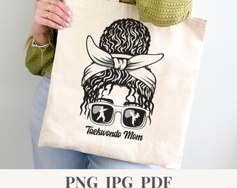 Taekwondo Mom Design for Crafts and Home Decor PNG, JPG, PDF (Digital Download)