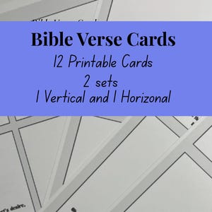 Printable Bible Verse Cards 12 Scripture Cards for Journaling, Faith Scrapbooking & Bible Study  2 Layouts (Vertical and Horizontal)